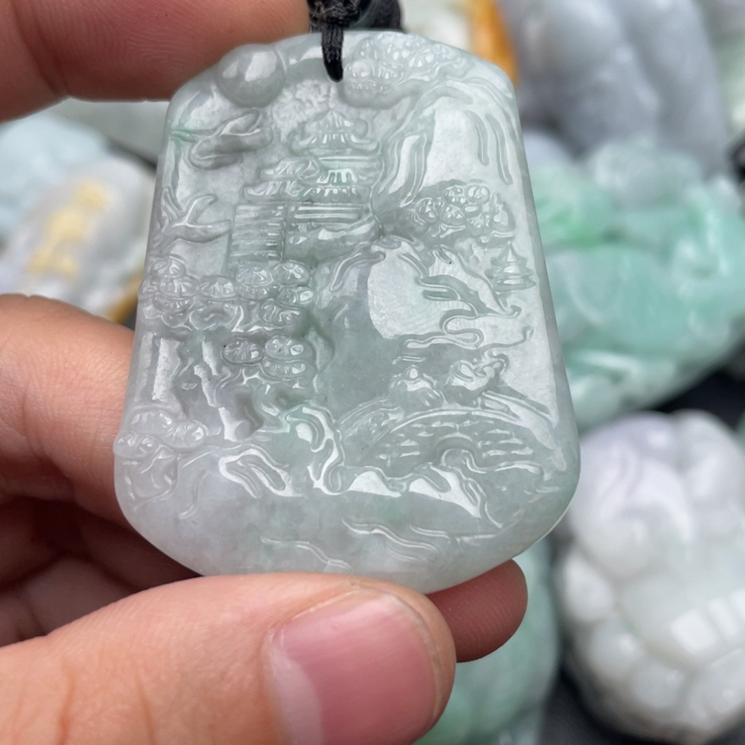 翡翠未镶嵌吊坠(不含链)