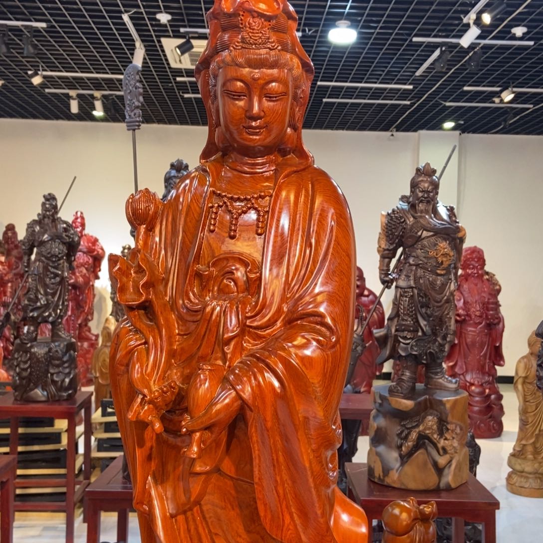 刘***川花梨木类花梨木1米观音