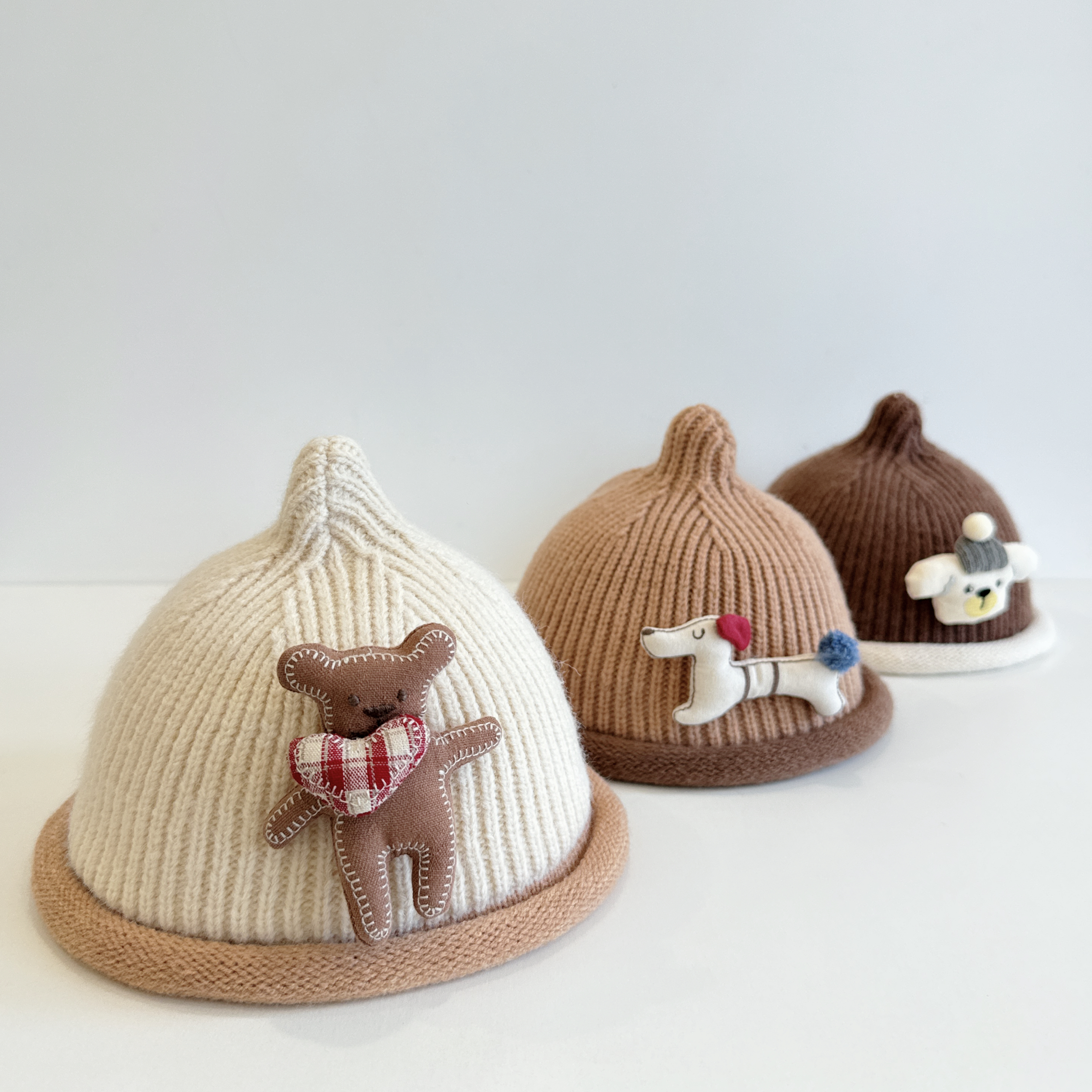 儿童帽子春秋款奶嘴帽潮薄针织帽宝宝可爱超萌婴儿套头帽毛线帽潮