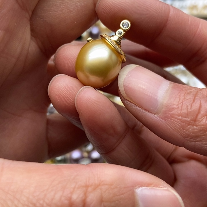 海水珍珠吊坠(不含链)银S925镶嵌