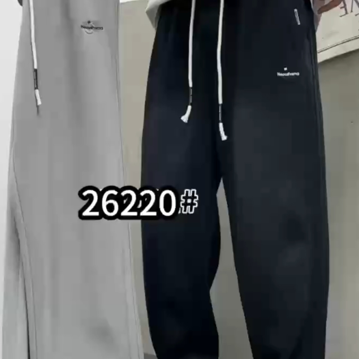 26220秋季口袋字母刺绣休闲卫裤适合160 - 180尺码