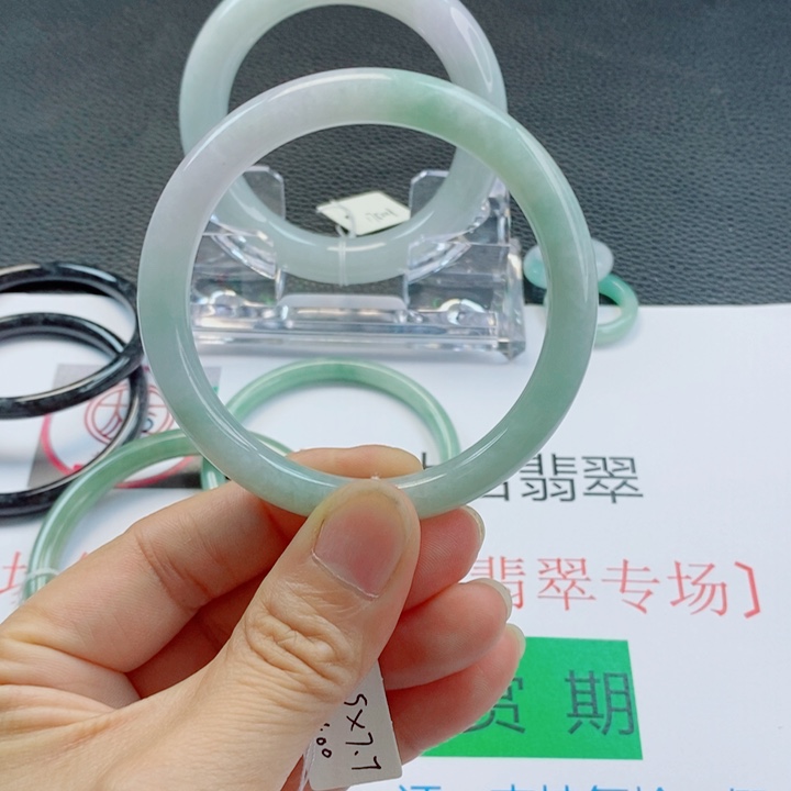 未镶嵌手镯翡翠美人条手镯54-56圈口