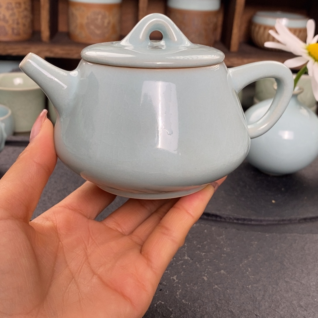 【闪购商品】天青石瓢壶微微瑕奎奎。。。。。。。。。