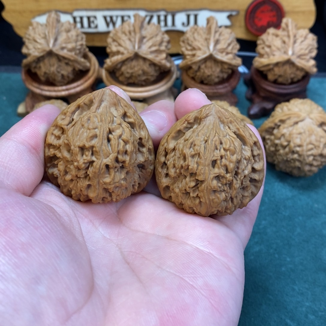 文玩核桃把件南将石37全品全家福