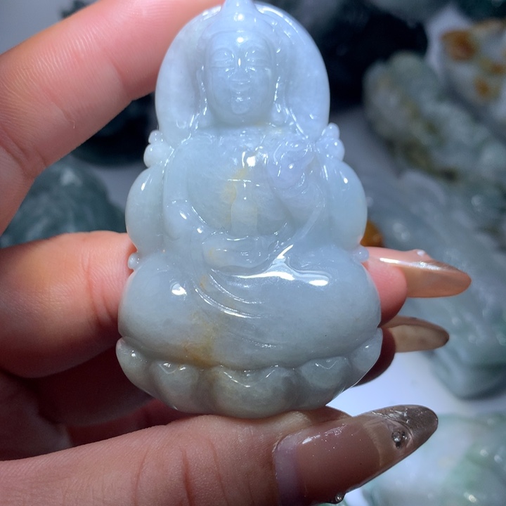 翡翠未镶嵌颈饰保真天然A货翡翠