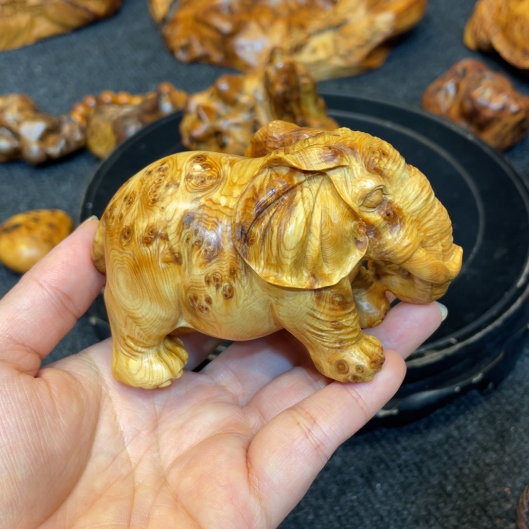 五***生柏木（崖柏）太行精品陈化满留疤吉祥如意摆件