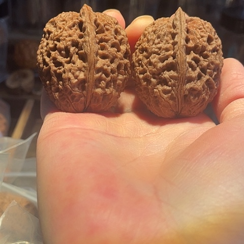 把件文玩核桃铁将军带彩40+