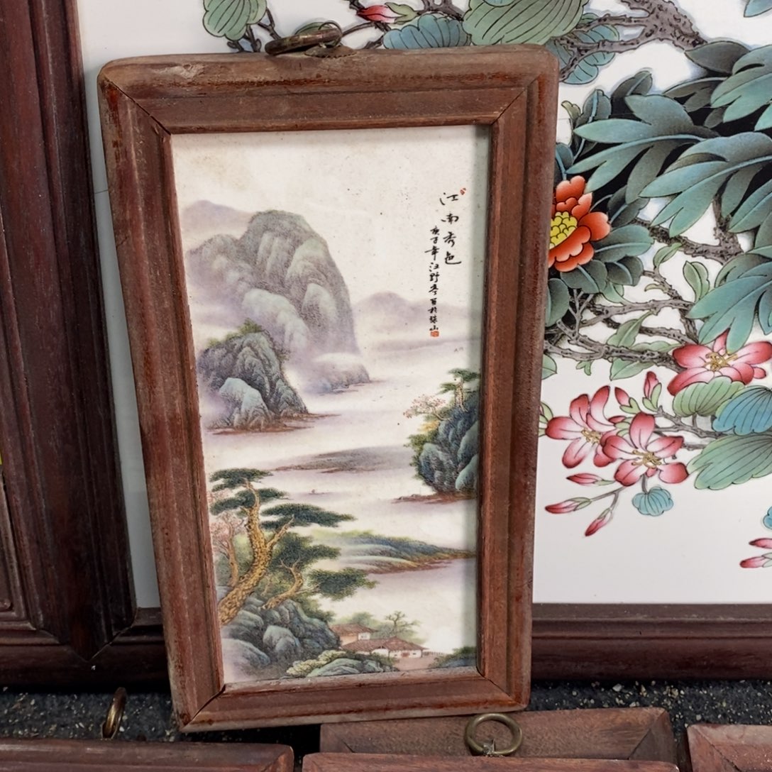 瓷28*16*1景德镇瓷板画柴窑烧制