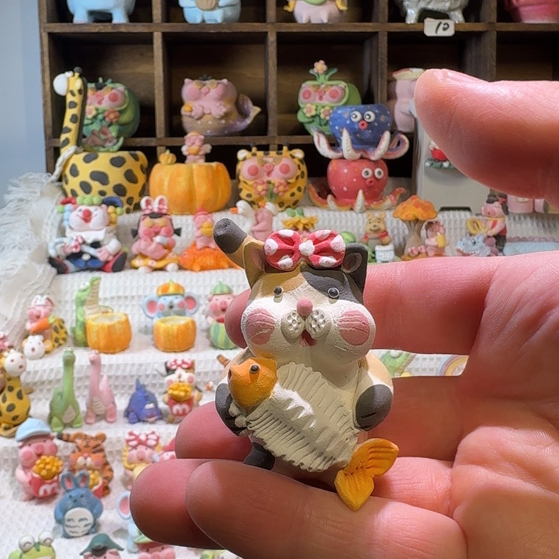 二***维厂家直销手工花盆摆件