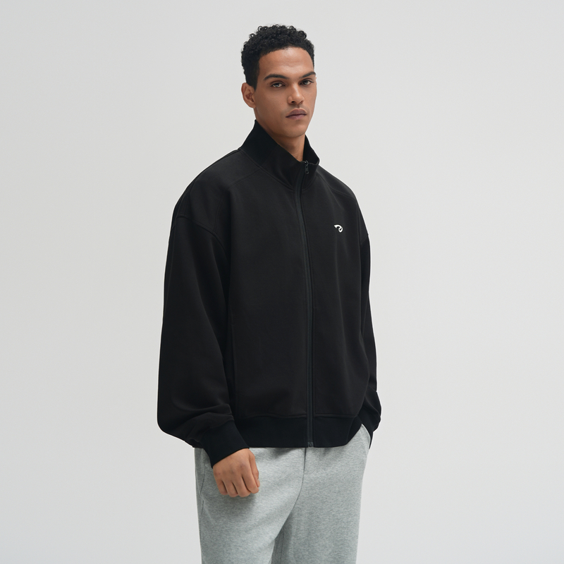 BD.POWER UP+重磅立领拉链开衫卫衣外套男秋季空气层宽松休闲夹克