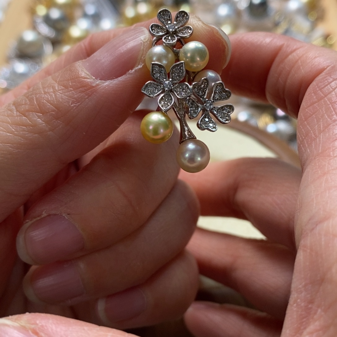 海水珍珠颈饰银S925镶嵌