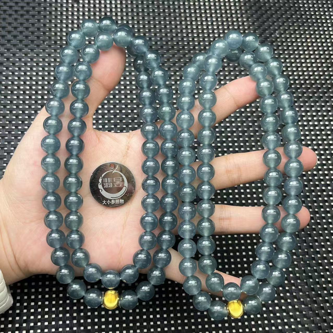 翡昱-N8-20794-天然A货翡翠珠链/约9+/约65颗/-多样性发其一C
