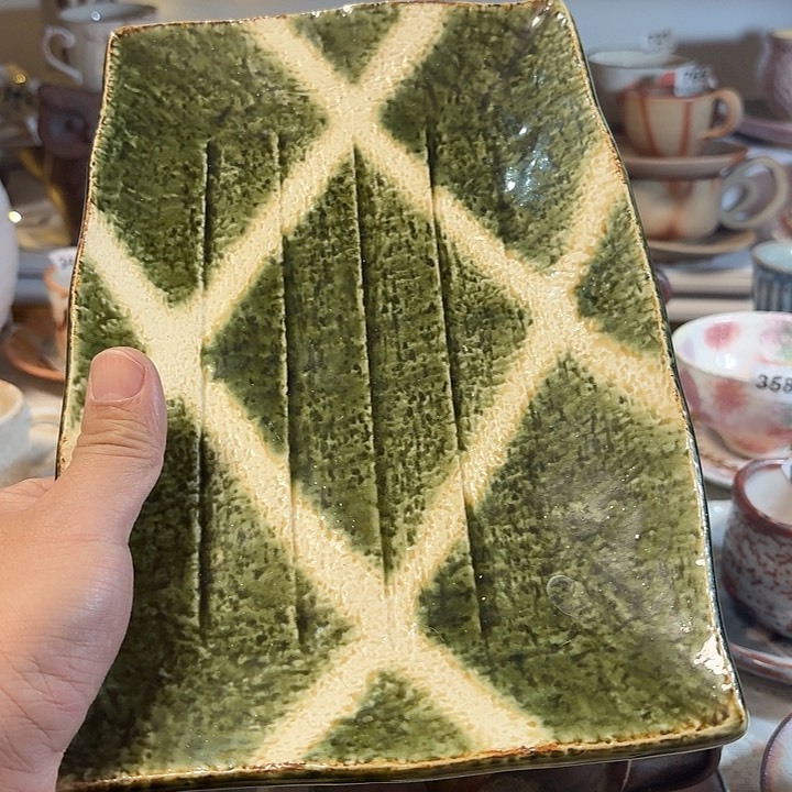 瓷片绿色火盆，绿色火盆，年后发货