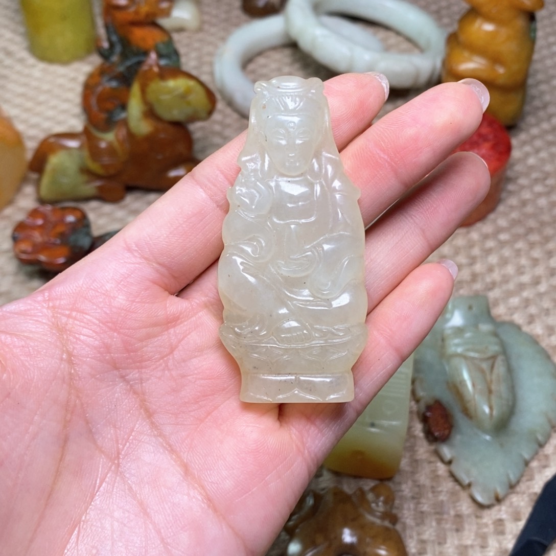 白玉菩提吊坠白玉菩提白玉菩提摆件