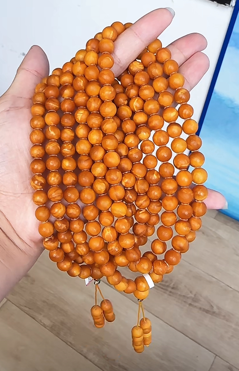 【齐福珠宝】XQ1201/8mm定制馆藏级丹麦妖王108佛珠(多样性发其一）