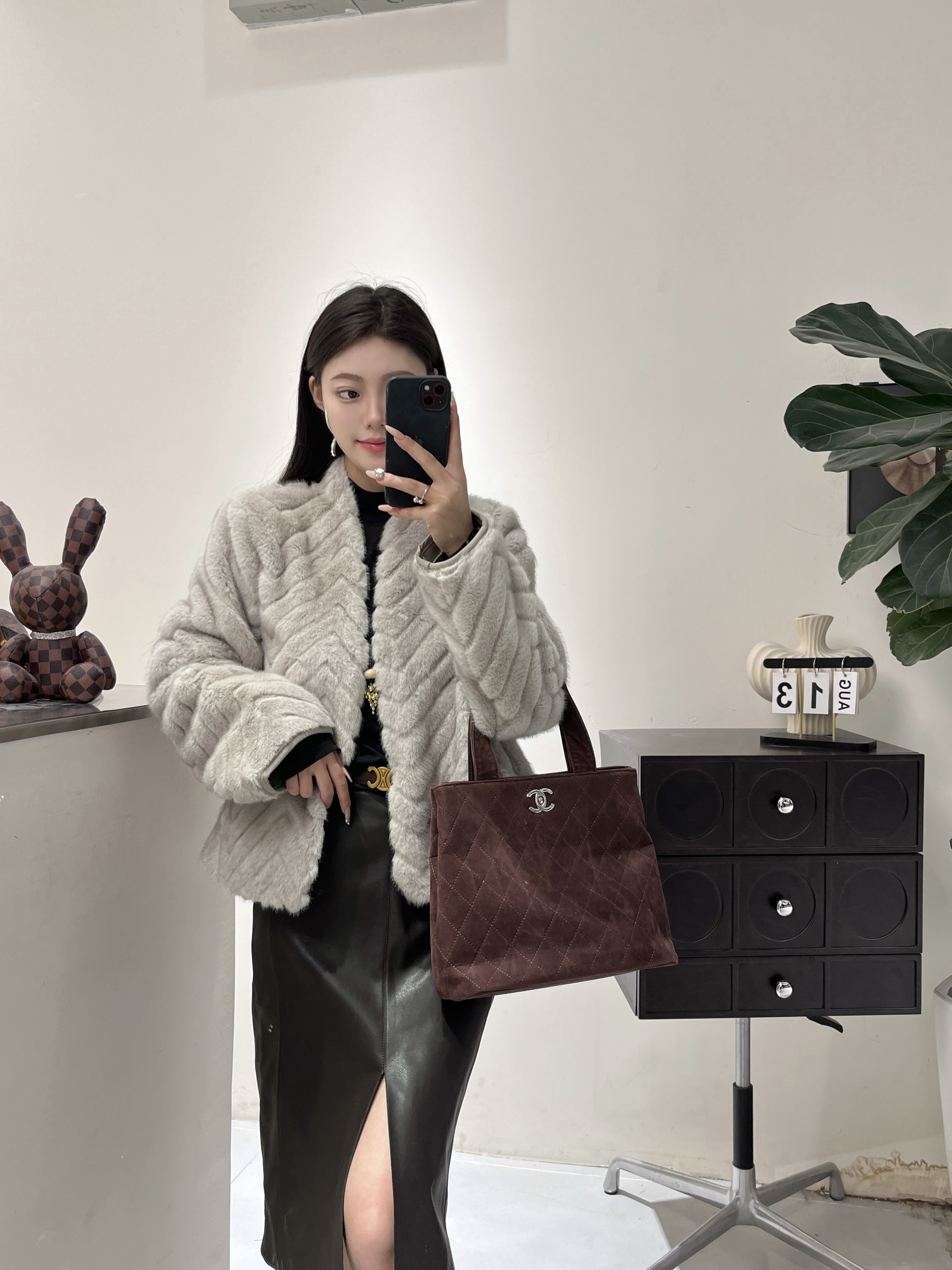 复古毛毛小香风外套女冬季新款宽松保暖厚毛绒外套时尚百搭款