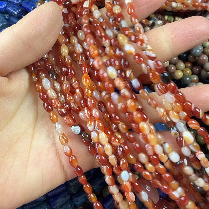 查罗石散珠合金卡6*8米珠蚕丝一条