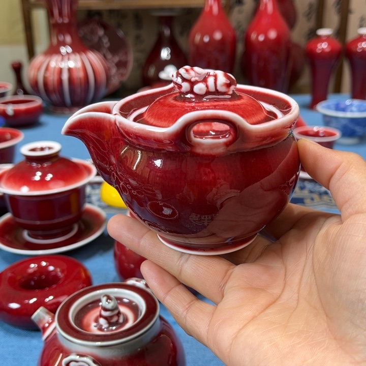 暖***实景德镇陶瓷宝瓶茶壶