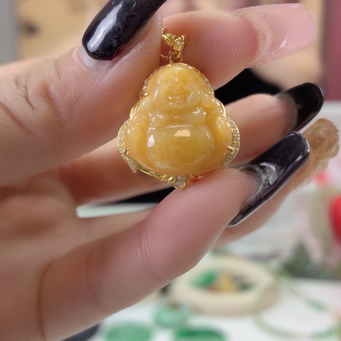 翡翠银S925镶嵌颈饰翡翠