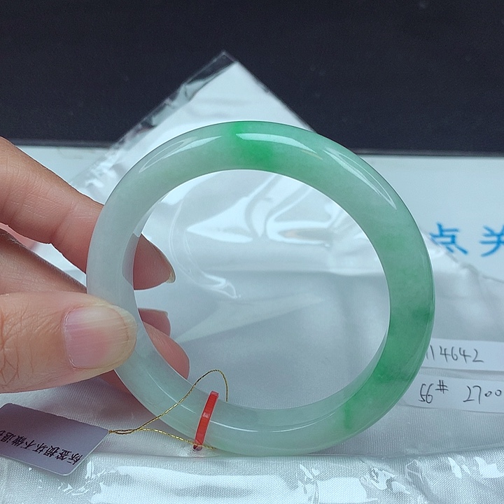 未镶嵌手镯翡翠56圈4642