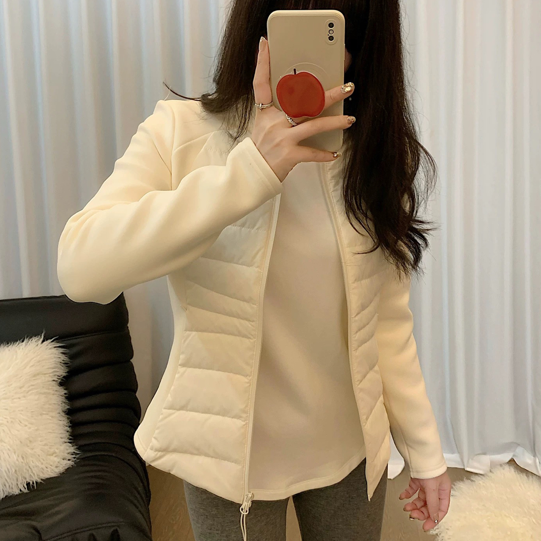 小蛮腰运动打底立领修身短款收腰显瘦秋冬保暖外套2600