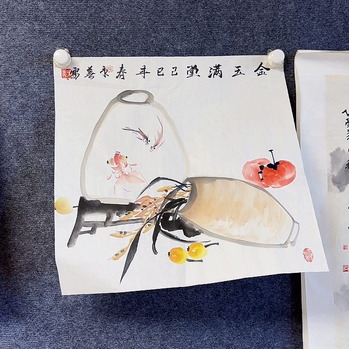 国画国画花鸟画作品
