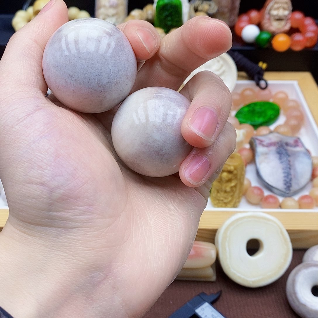 驼骨手串/手链40mm鹿角紫皮料