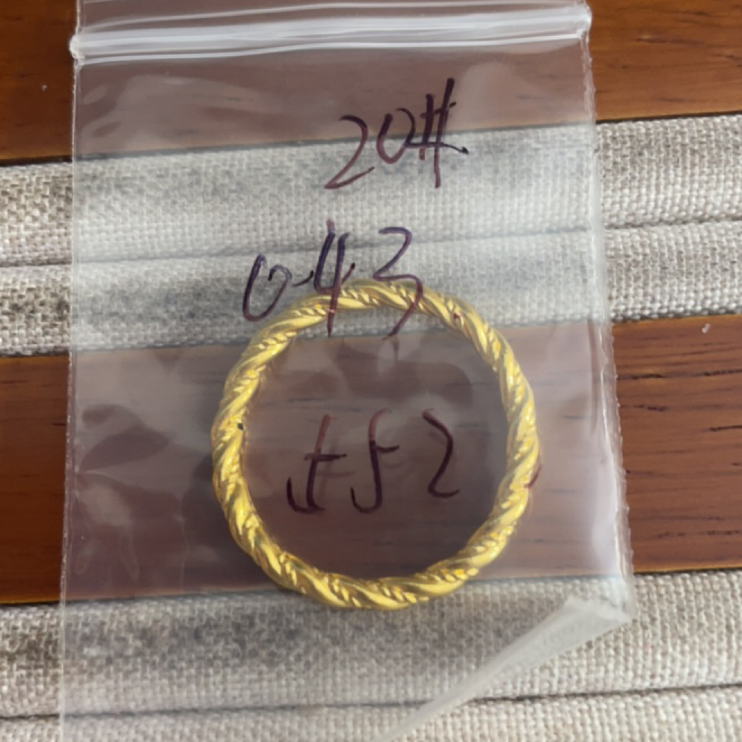 克重0.43 20号 麻花戒指 足金999