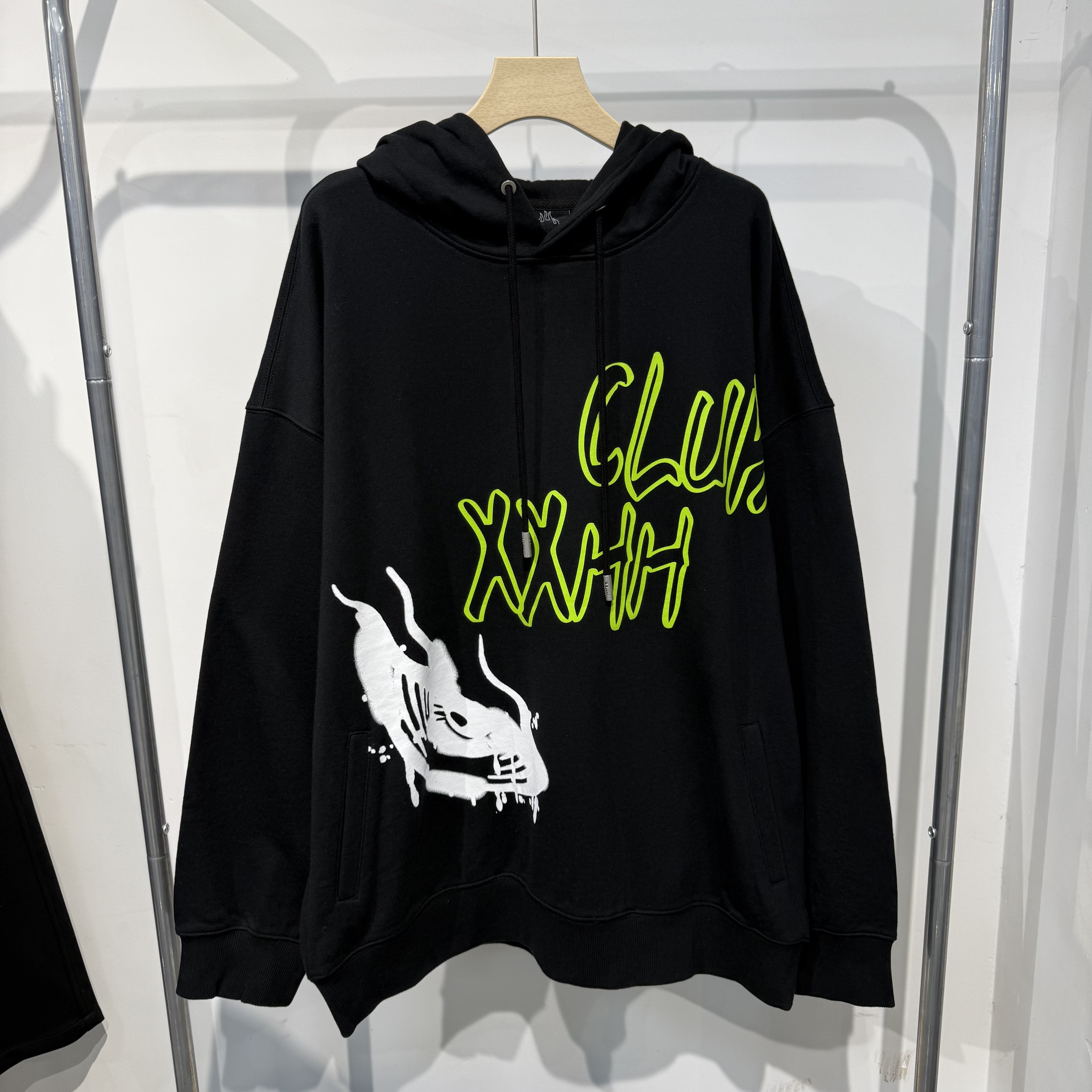 春秋男女同款字母涂鸦印花连帽卫衣DZDA1WY5011