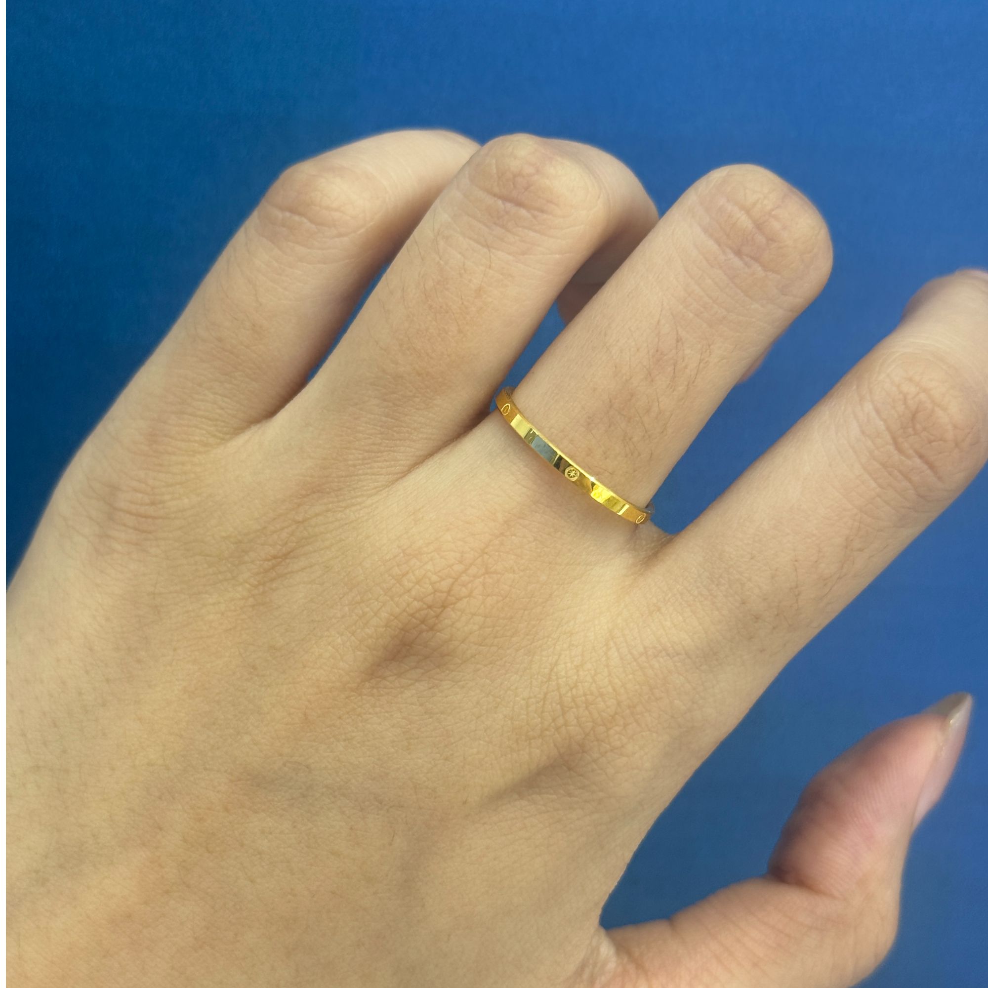足金999 5D素圈戒指送女友经典款式百搭
