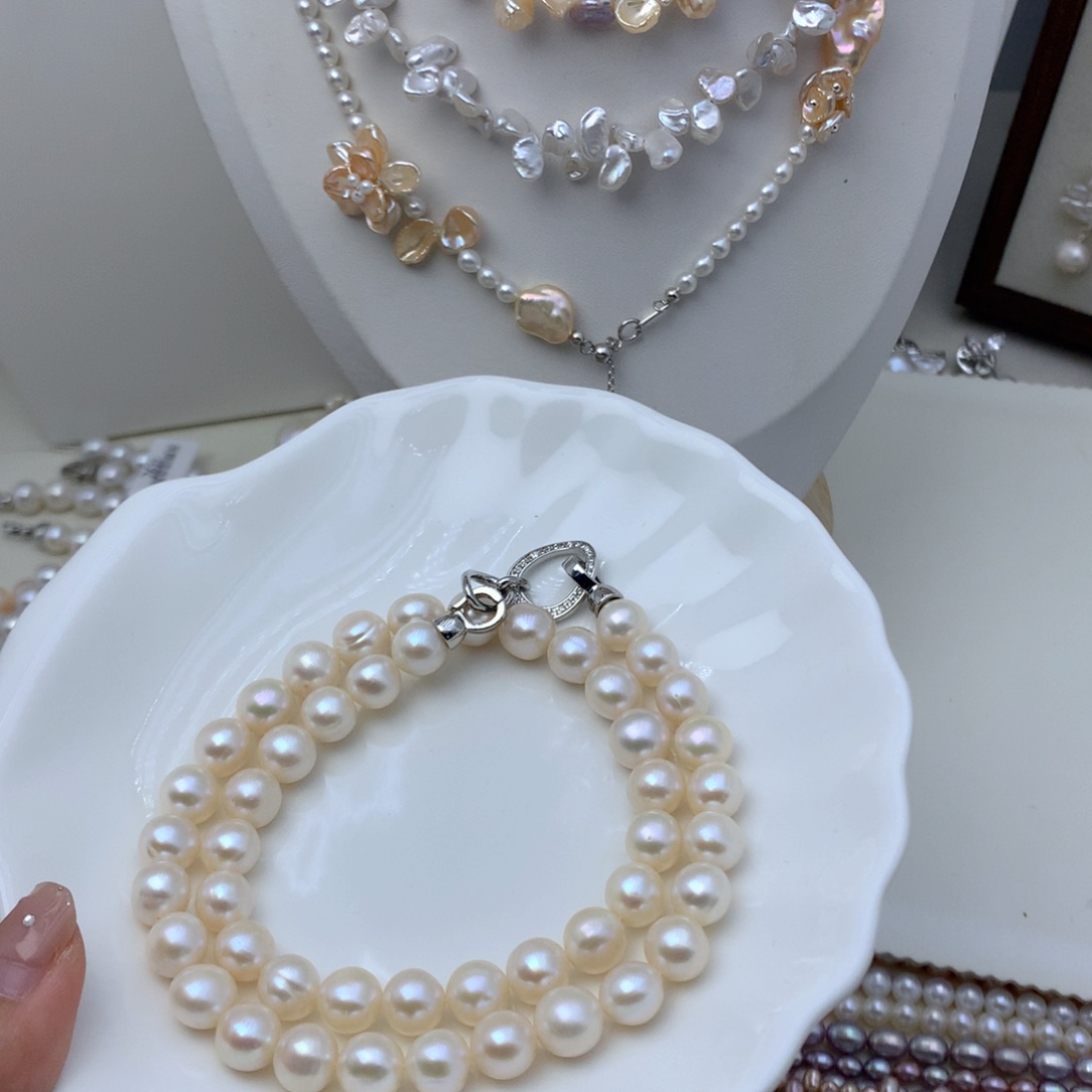 淡水珍珠合金颈饰