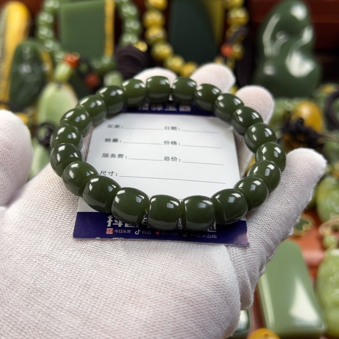 岫岩老玉（透闪石质玉）手串未镶嵌