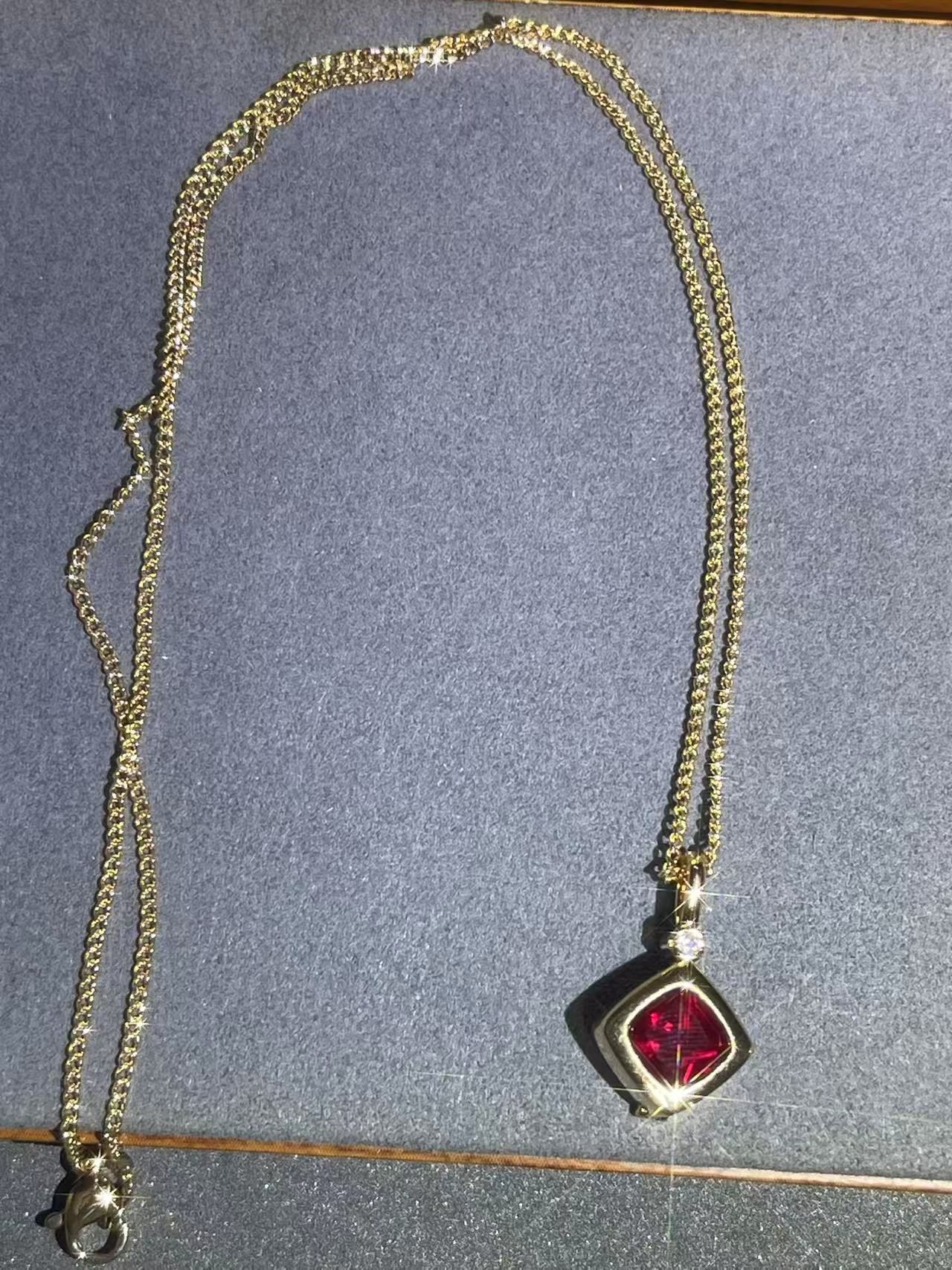 a2069香槟色吊坠项链多样性发货