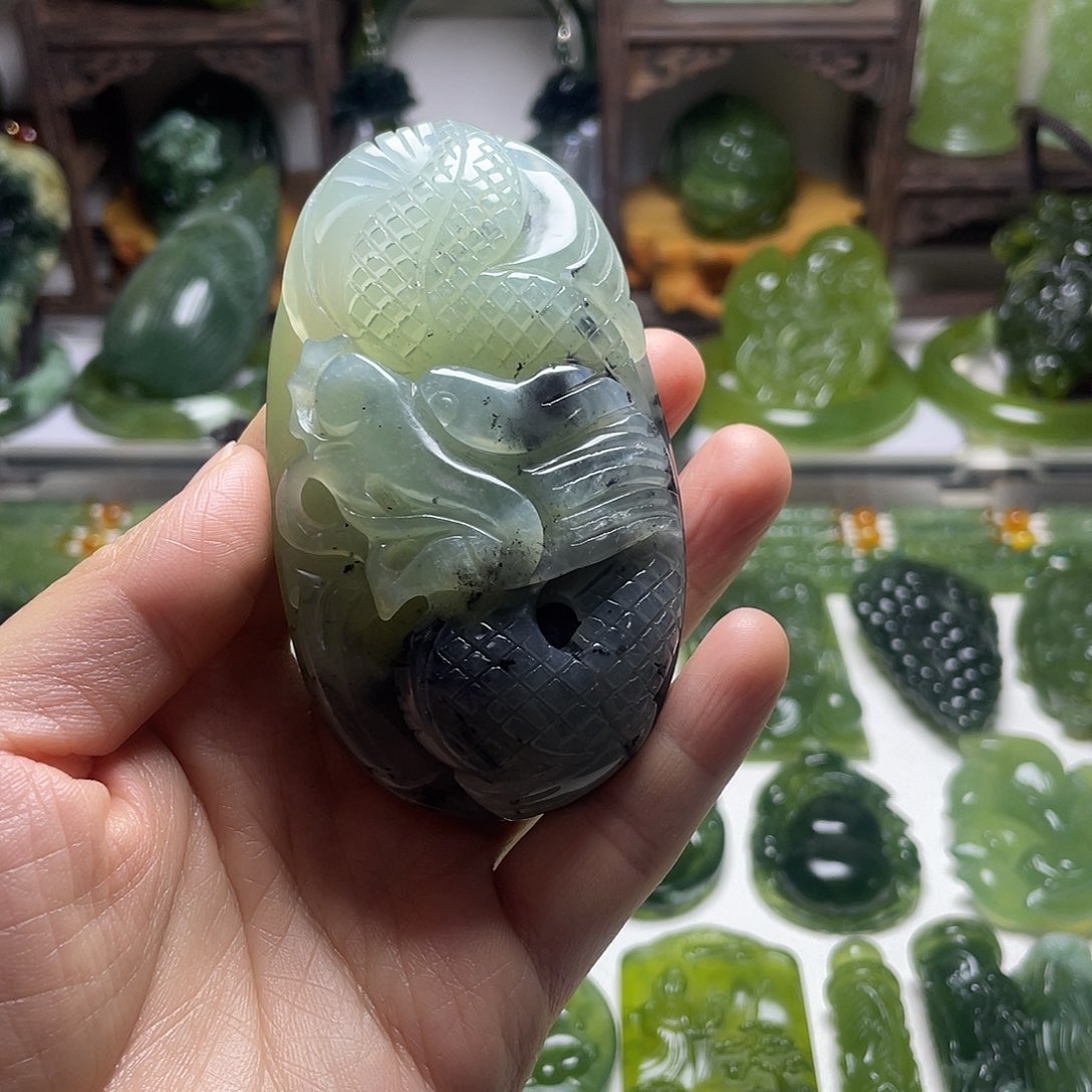 蛇纹石玉未镶嵌手把