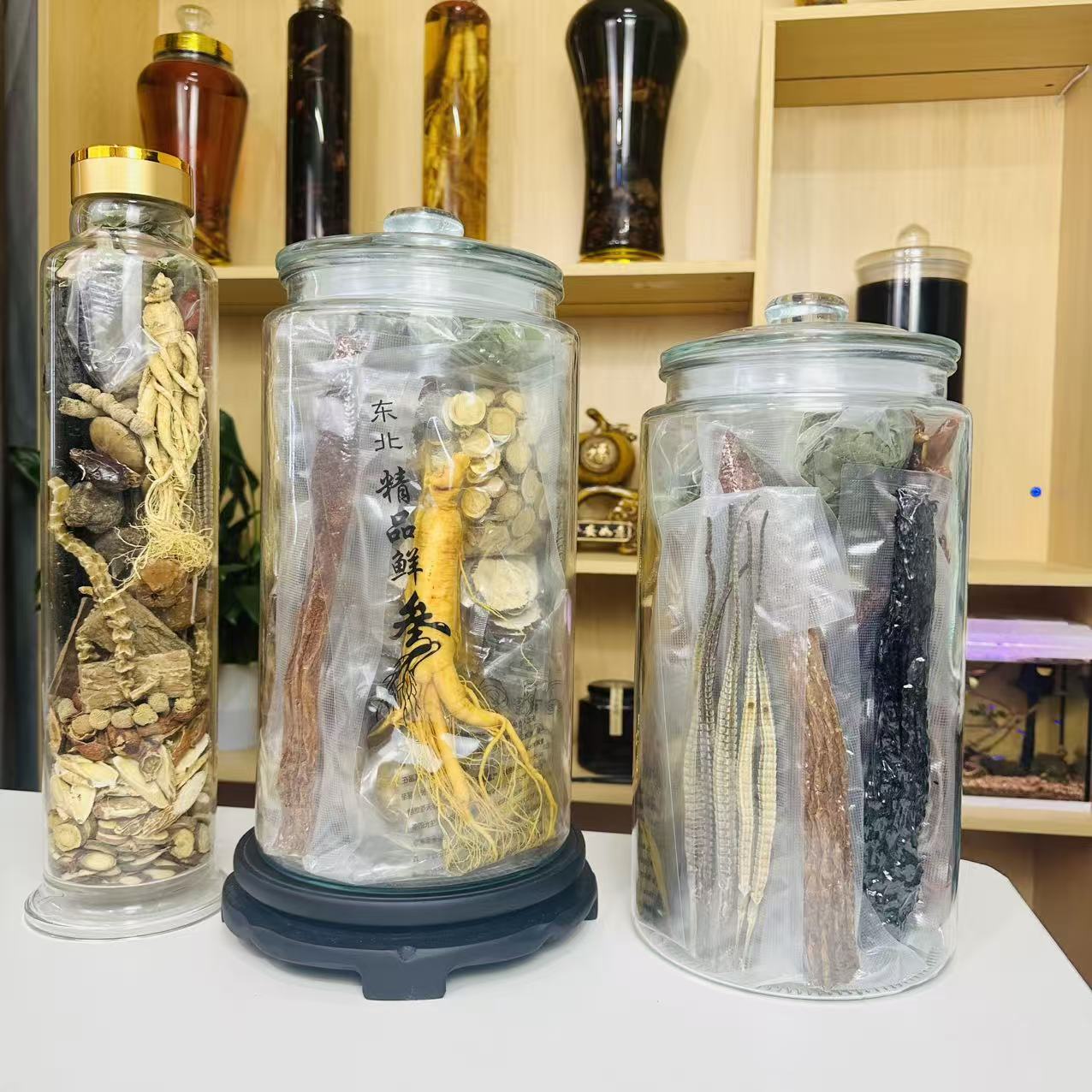 15斤装  人参  等26种材料组合  送15斤玻璃瓶子