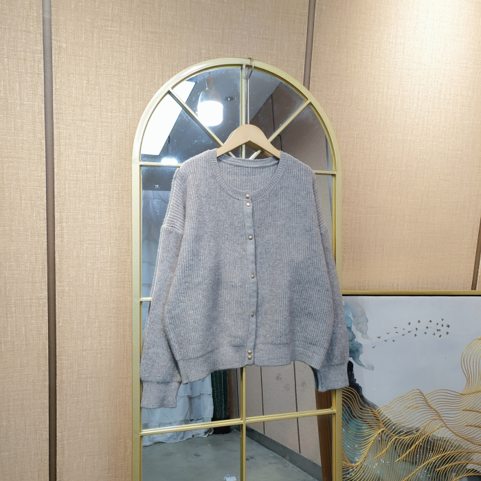 AF278孕妇灰色毛衣开衫90-135