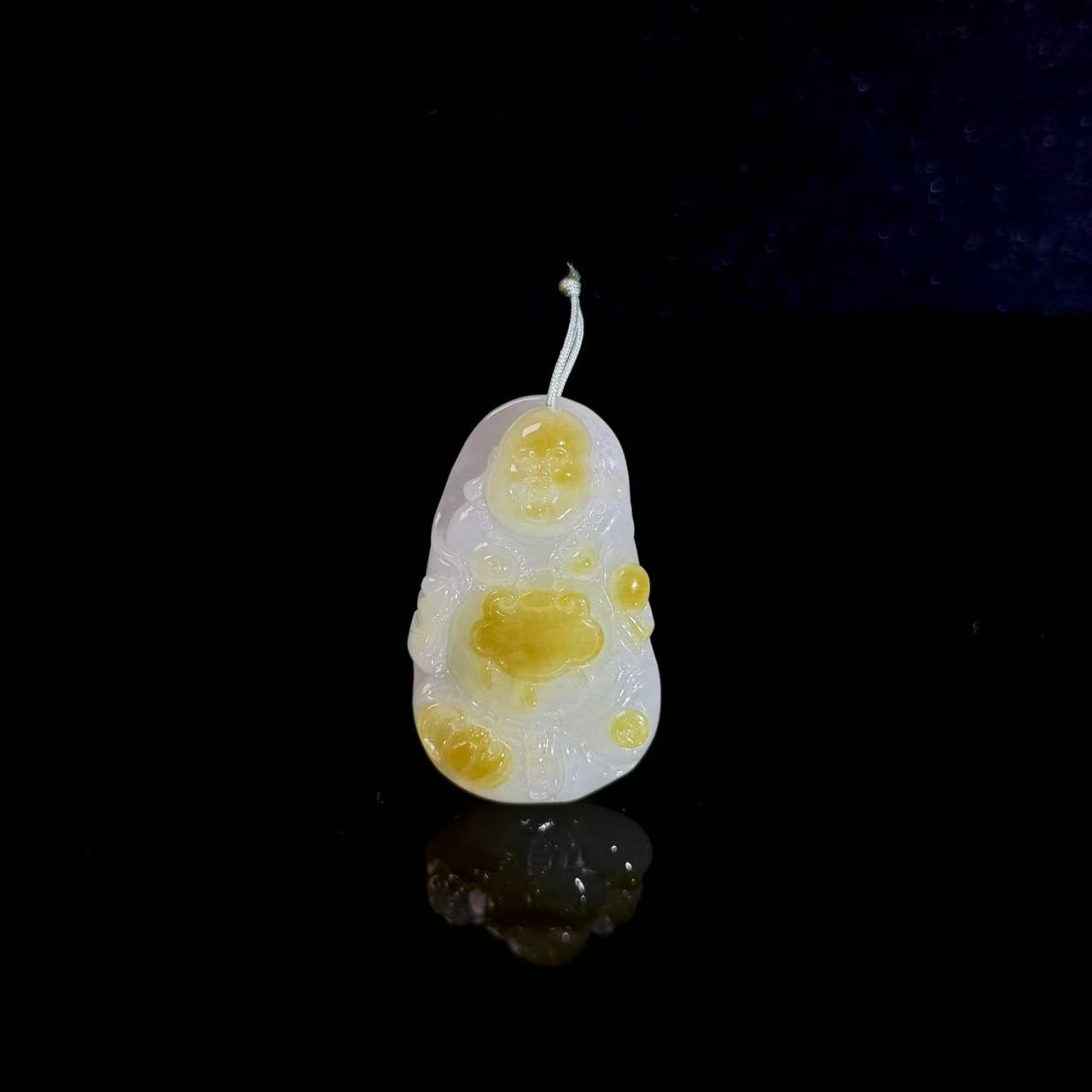 天然缅甸A货冰胶笑佛/ZHX25011/中鸿信拍卖