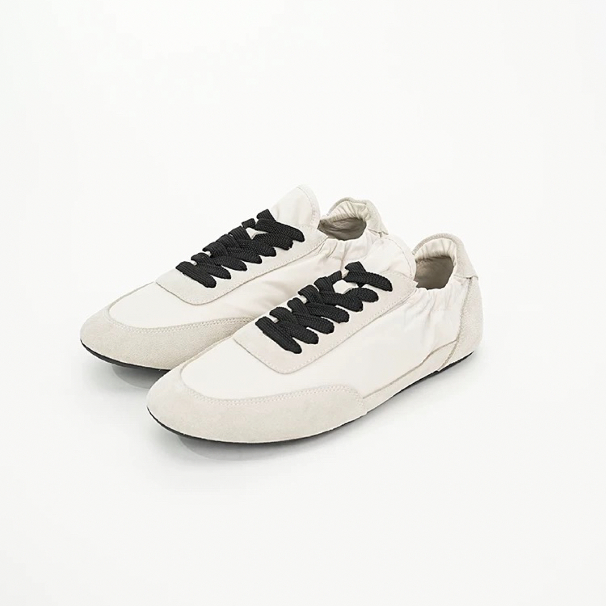 新款牛皮系带真皮圆头休闲平底运动德训鞋