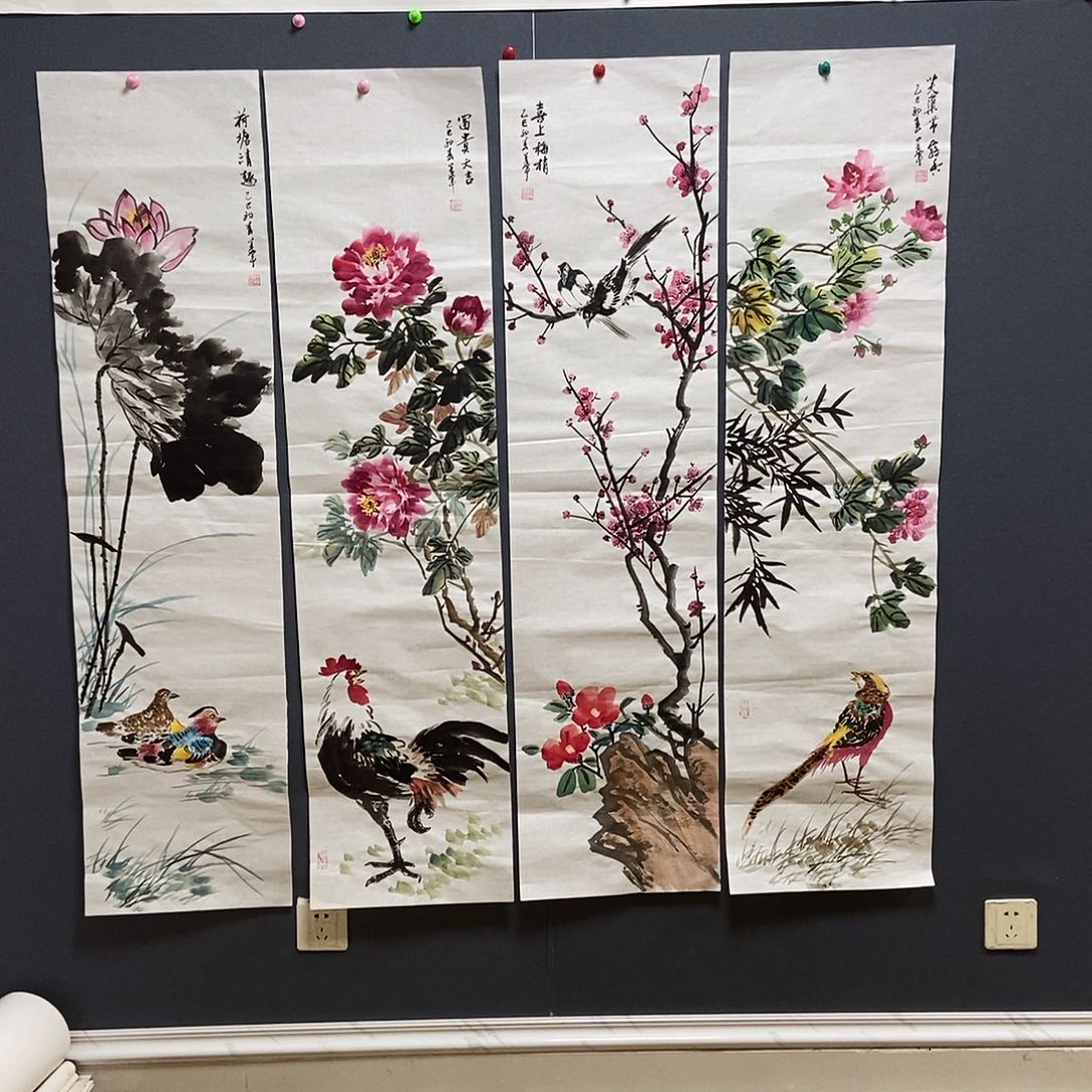 国画34/138段莲军手绘画心