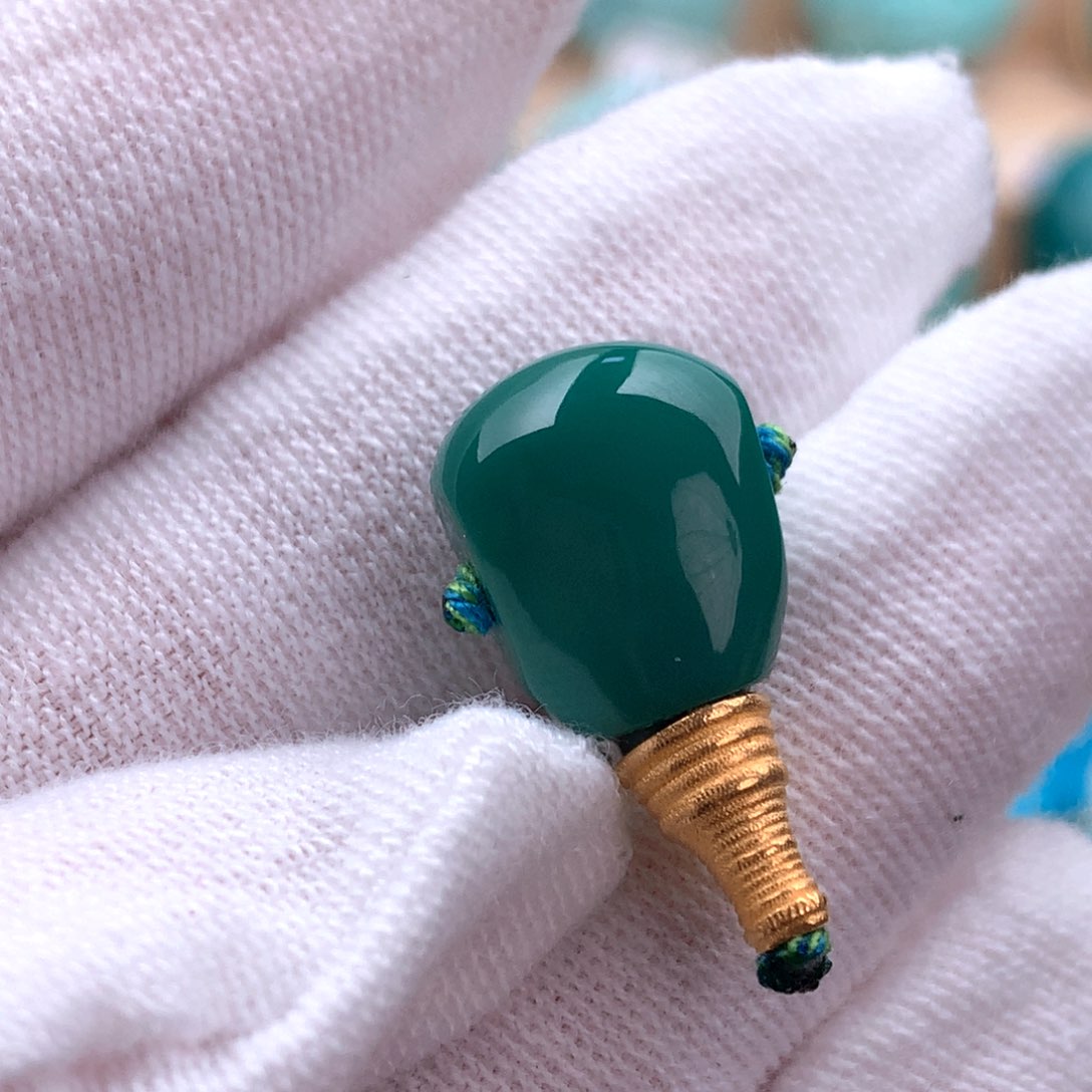 18K金镶嵌绿松石配饰