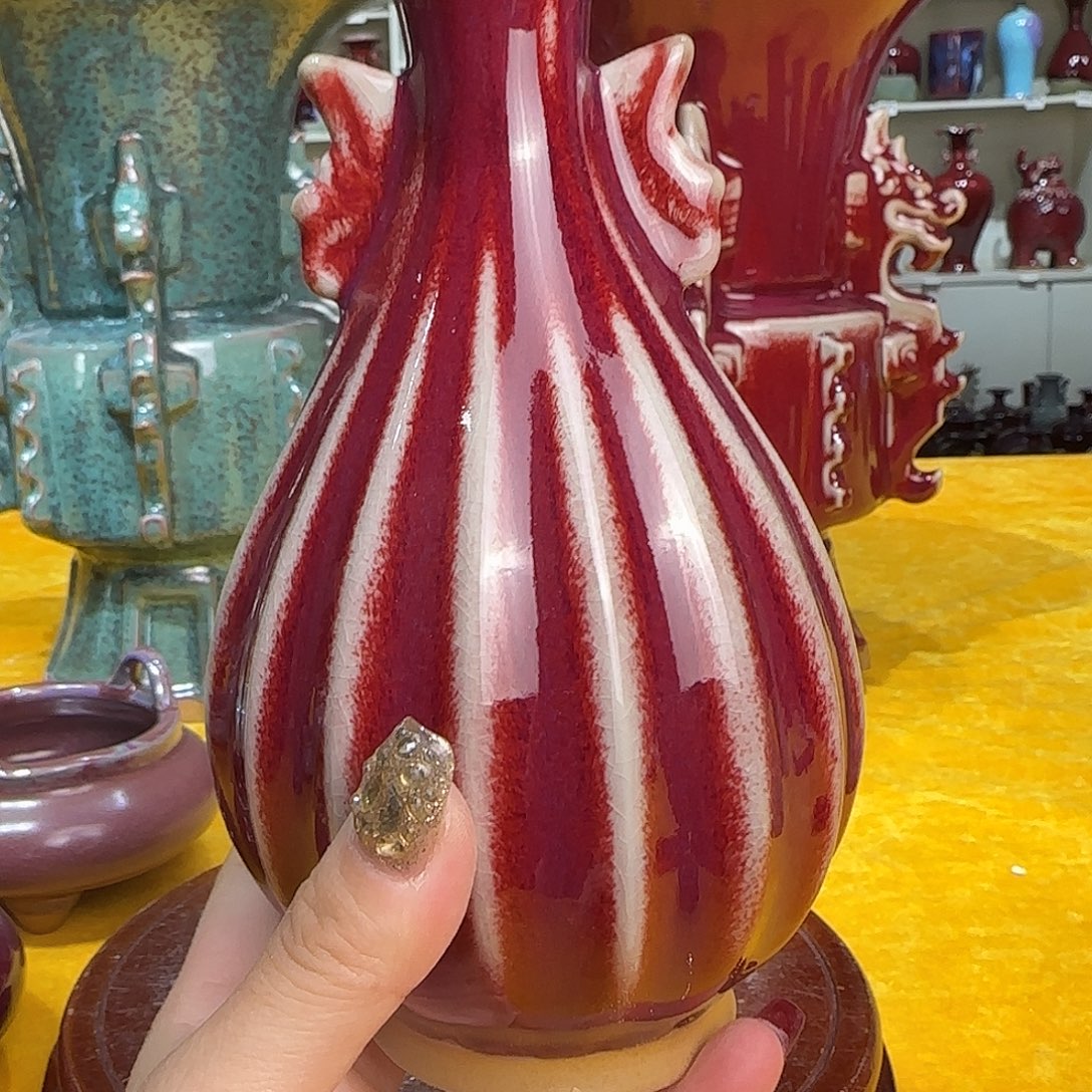 摆件陶郑家钧窑摆件