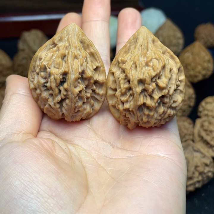 水***火文玩核桃吊坠鸡心36