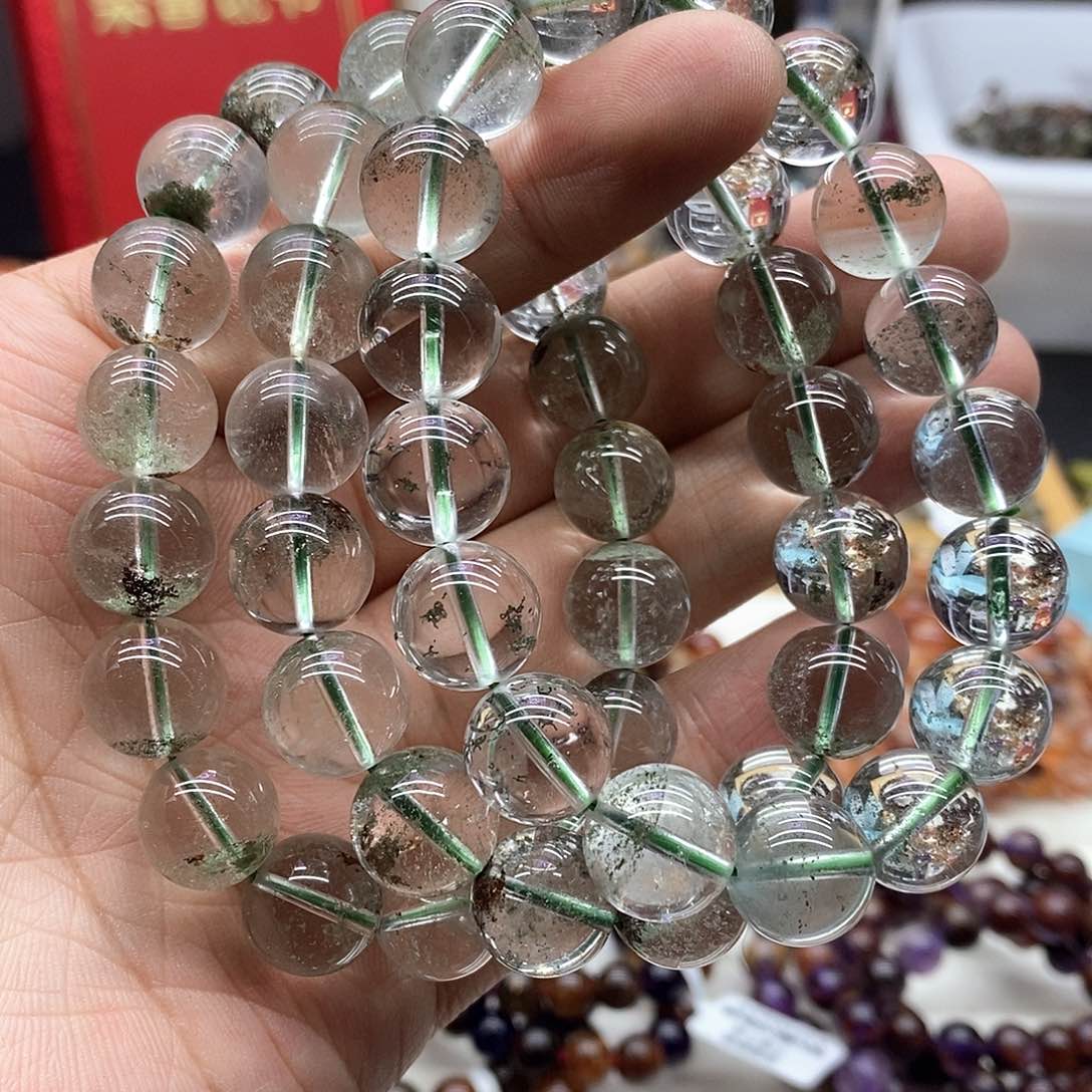 水晶手链未镶嵌多样性发货发一条