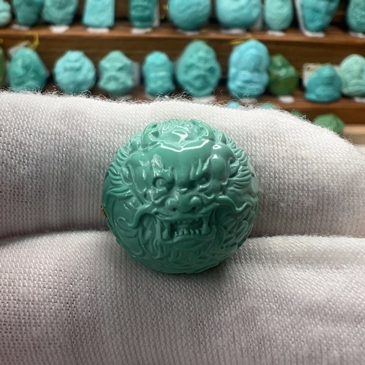 绿松石未镶嵌龙珠16.4mm
