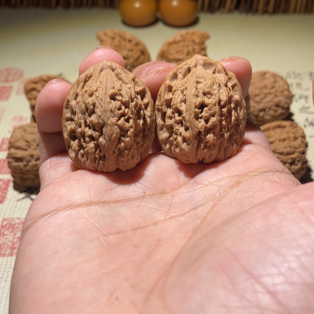 文玩核桃把件31尺全品高炮凹底涿鹿南疆石