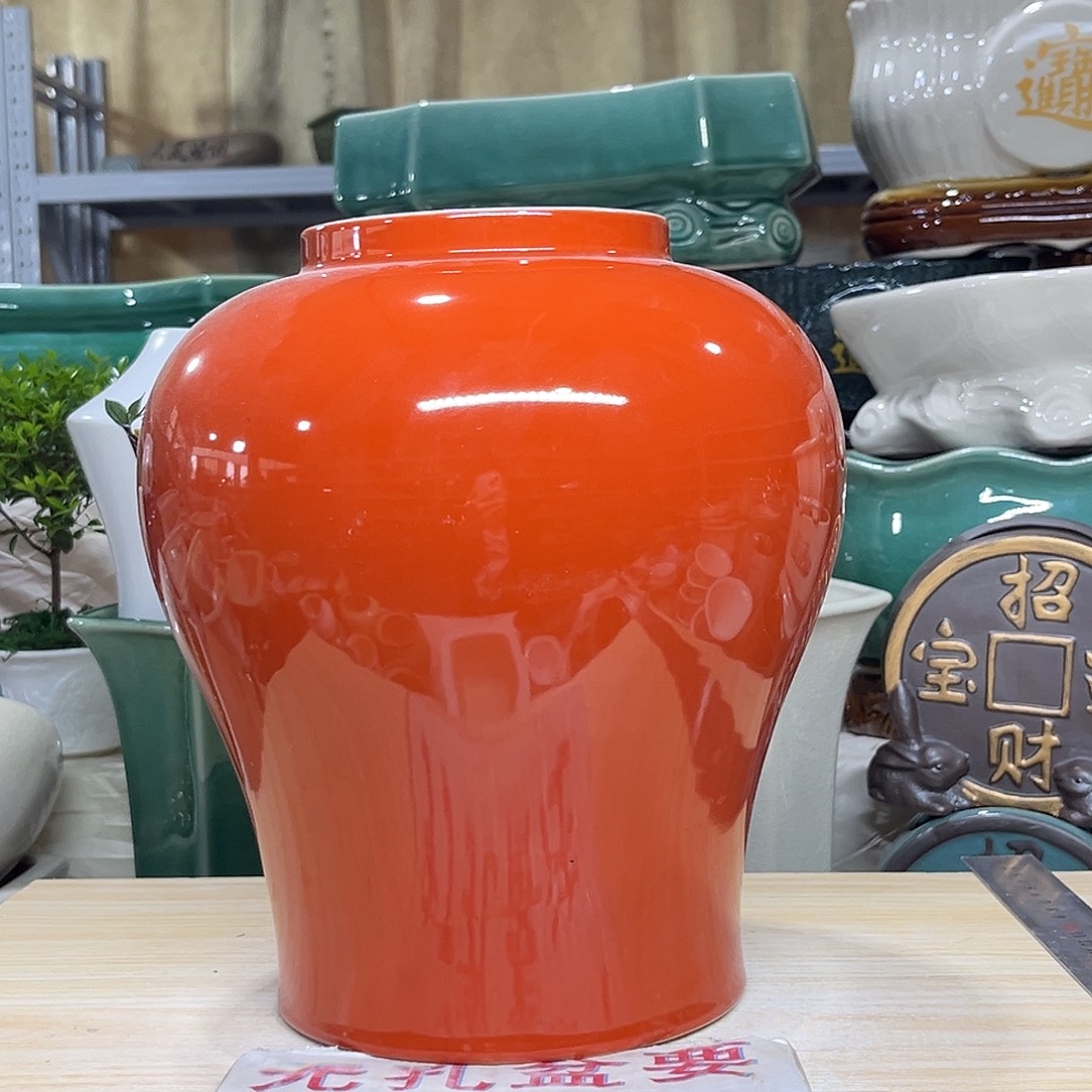 陶瓷绿植多肉微瑕花盆口径10.5*25无孔