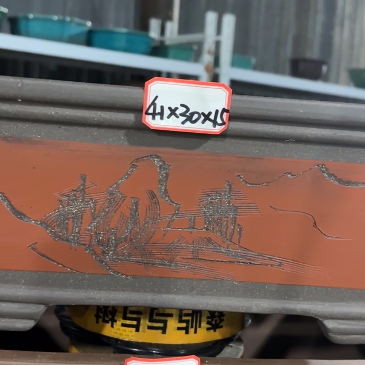 紫砂花盆            80-2红