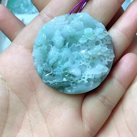 翡翠颈饰未镶嵌天然缅甸翡翠a货