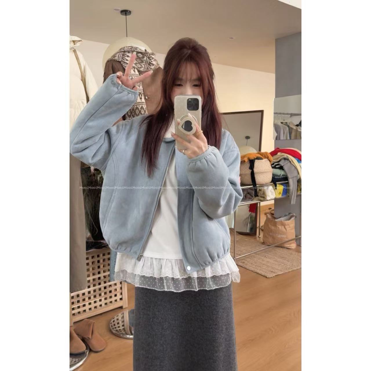 【mooi】'岁岁暖'秋冬新款韩版ins风小众设计感外套