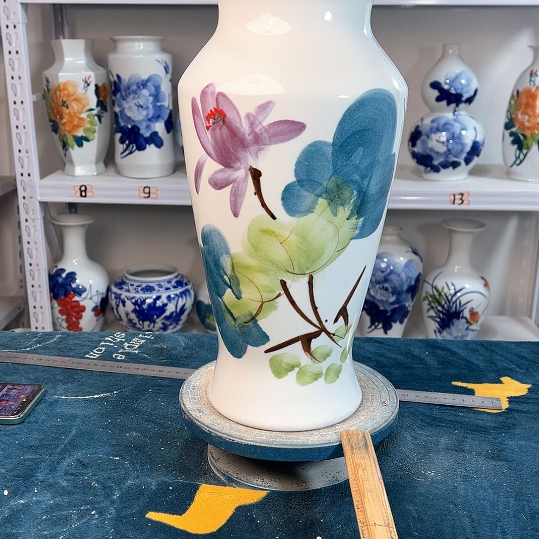 摆件景德镇陶瓷大鱼鸟